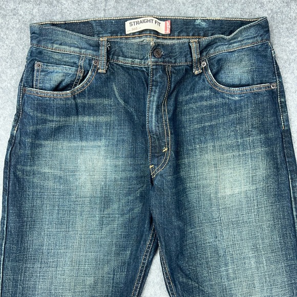 VTG Levi's Jeans Men 36x32 Blue 505 Straight Regular Faded Whisker Denim Pants - Picture 2 of 14
